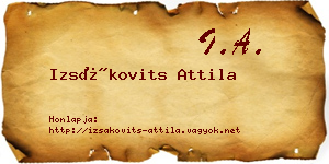 Izsákovits Attila névjegykártya